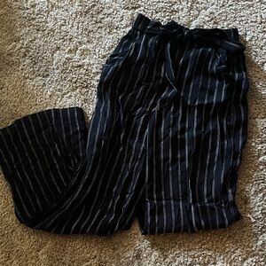 Wilfred Black and White Striped Trousers